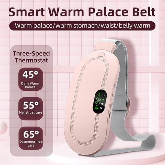 Period Pain Relief Heating Belt | Portable Cordless Heating Pad with Heat & Massage Therapy