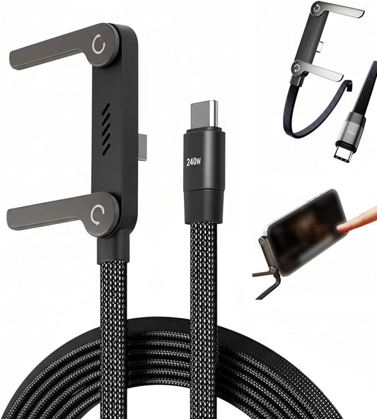 3-in-1 Type-C to Type-C Charging Cable – 240W Super Fast Charging
