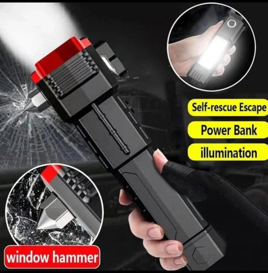 Rechargeable LED Torch with Power Bank – High Brightness Emergency Flashligh