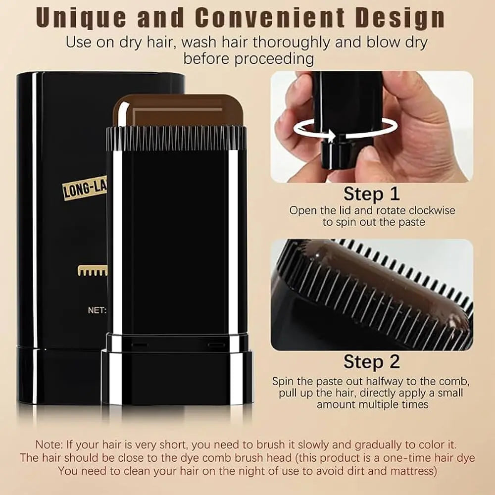 Instant Grey Hair Cover Stick – Quick Root Touch-Up Wand