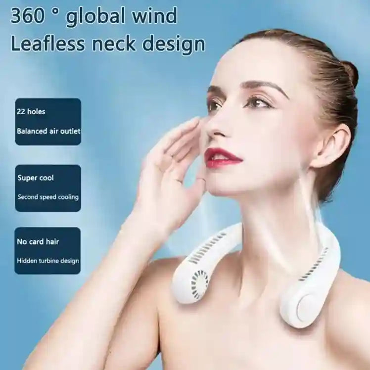 USB Rechargeable Neck Fan | 3 Modes Fan Speed