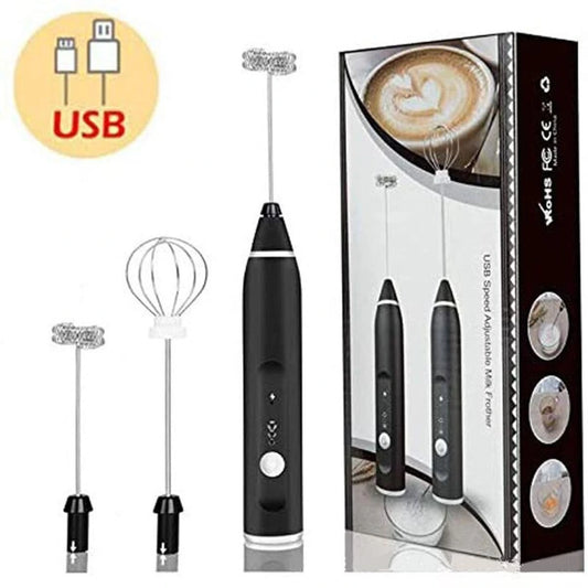 2-in-1 Rechargeable Coffee Beater &amp; Electric Milk Frother