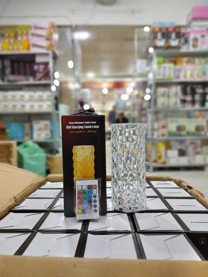 16 Colors Crystal Lamp With Remote | RGB Rose Diamond Table Lamp